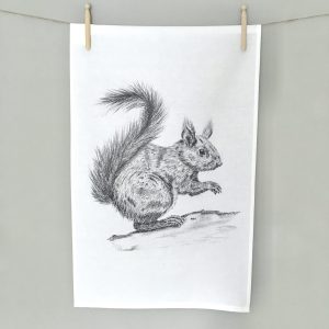 Squirrel Tea Towel