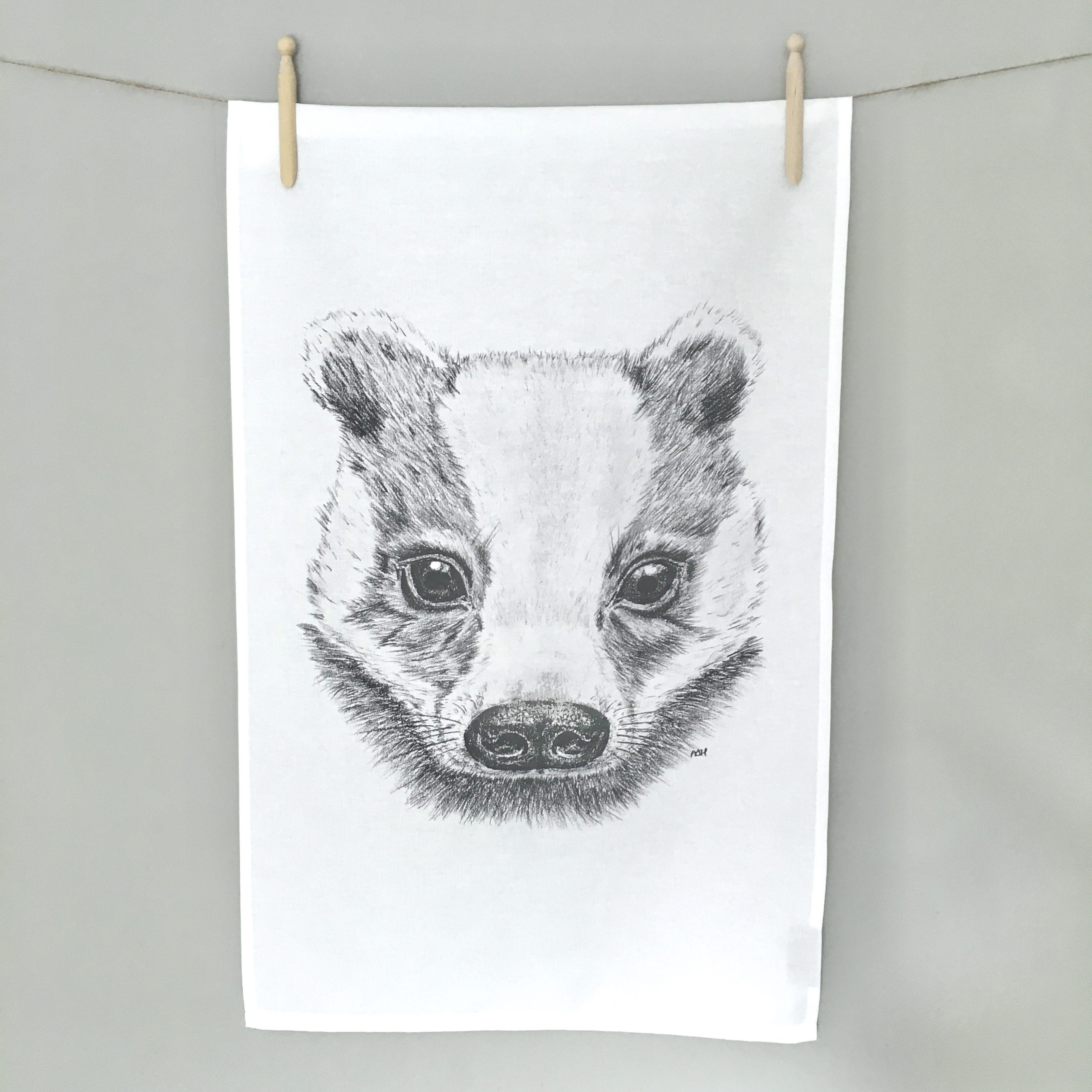 Badger Tea Towel Badger Tea Towel