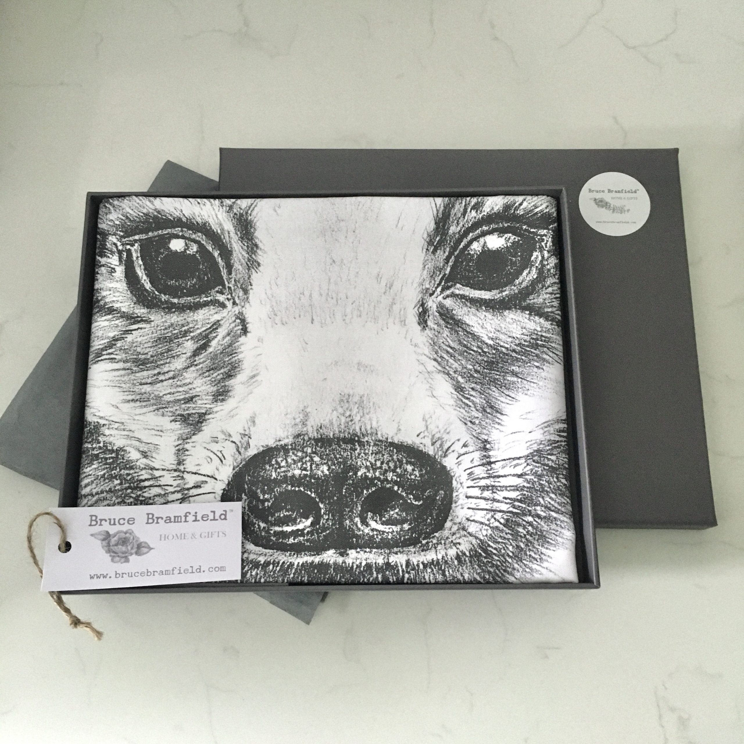 Badger Tea Towel Gift Badger Tea Towel