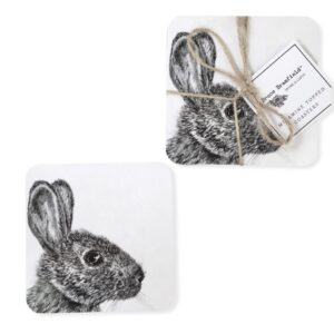 Wild Rabbit Two Coaster Set