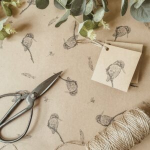 Kingfisher Luxury Eco Wrapping Paper & Gift Tags Set