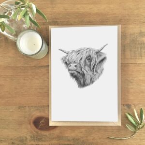 Highland Cow Eco Greetings Card