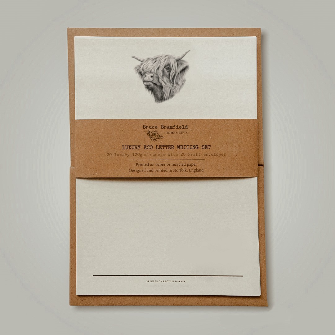Highland Cow Letter Writing Set Refill Pack
